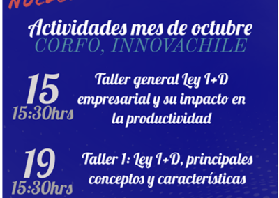 Ciclo de talleres de octubre de 2022 sobre investigación, desarrollo e innovación