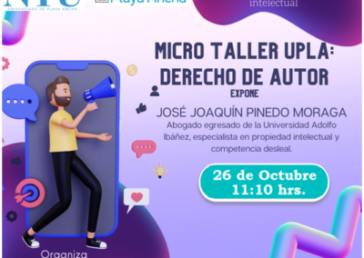 Microtaller sobre Derecho de Autor, realizado el 26 de octubre de 2022