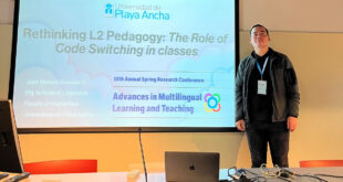 Investigador UPLA destacó el valor del cambio de código en la enseñanza del inglés en congreso internacional