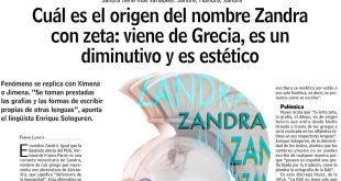 Cuál es el origen del nombre Zandra con zeta: viene de Grecia, es un diminutivo y es estético