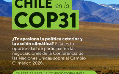 Convocatoria para representar a Chile en “Jóvenes Negociadores por el Clima 2026″ (Cerrada)