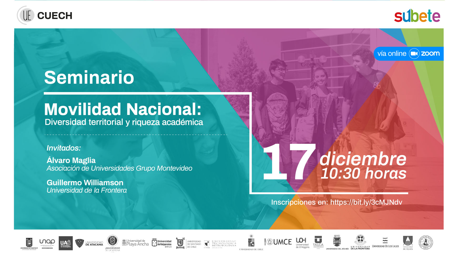 Invitación a seminario “Movilidad Nacional: Riqueza Académica y Diversidad Territorial”