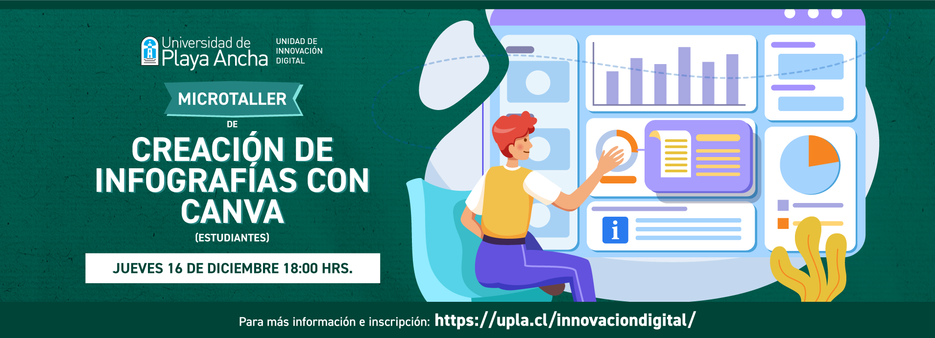 Participa en el microtaller para estudiantes «Creación de Infografías con Canva»