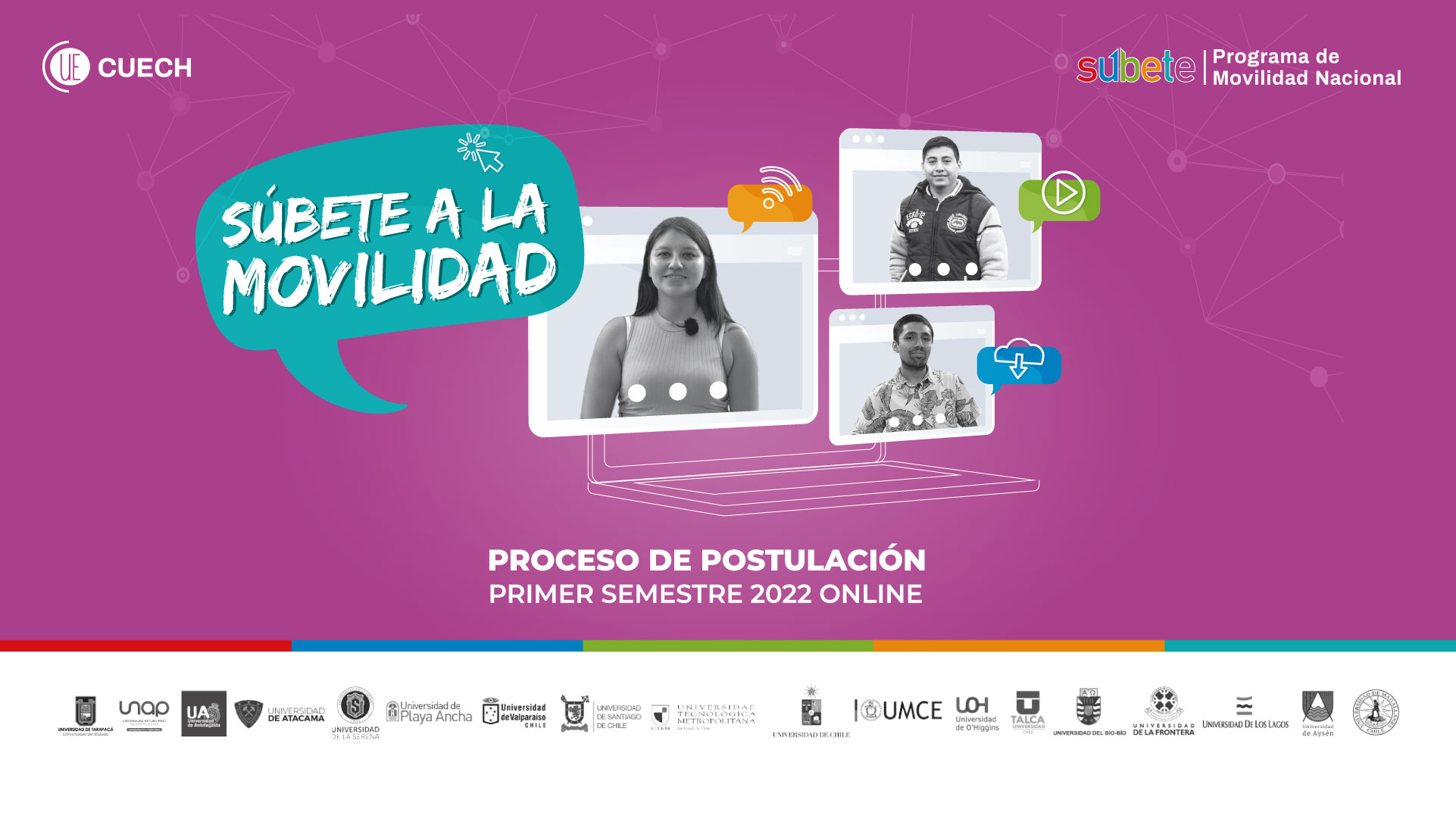 7 al 9 de marzo: Postulación a Cursos Sello o de Formación General Virtuales (Movilidad Nacional)