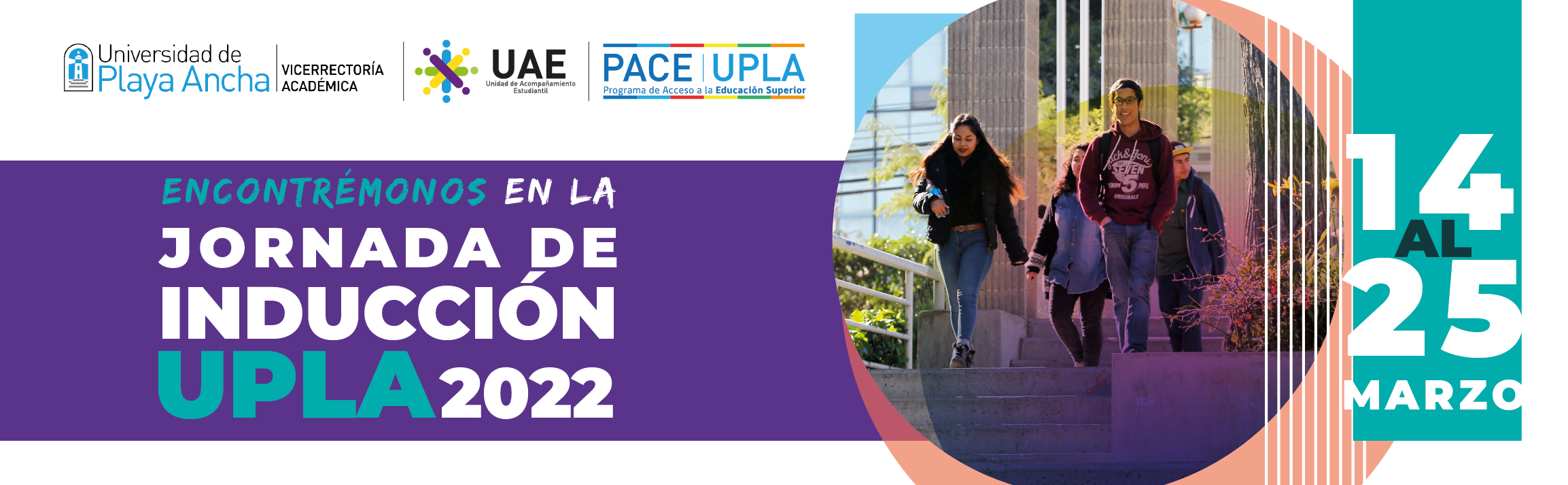 14 al 25 de marzo: Proceso de Inducción para estudiantes de primer año (carácter obligatorio)