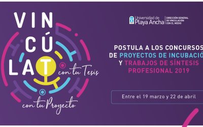 Convocatoria para Proyectos de Incubación y Trabajos de Titulación 2019 de la Dirección General de Vinculación con el Medio
