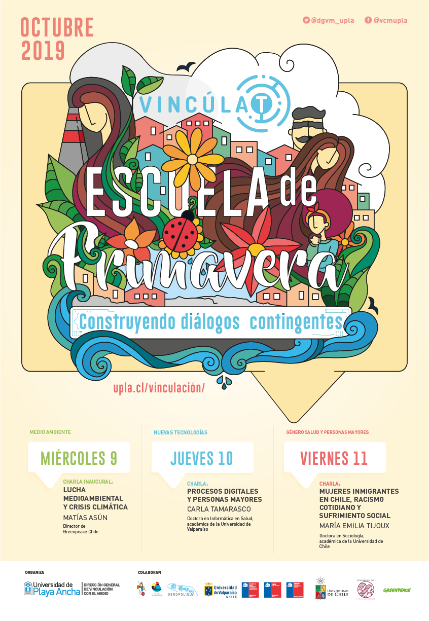 9, 10, y 11 de octubre: Escuela de Primavera de la Universidad de Playa Ancha, «Comunidad y Universidad: Construyendo diálogos contingentes»