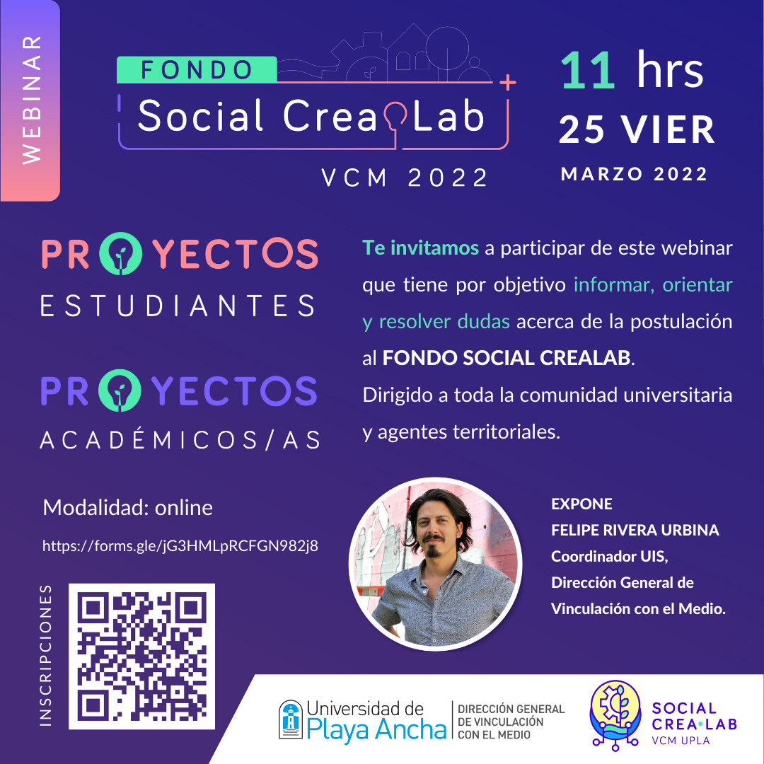 Tras exitoso cierre en 2021, Vinculación con el Medio UPLA prepara nueva versión de fondos concursables para proyectos de innovación social en etapa inicial y avanzada