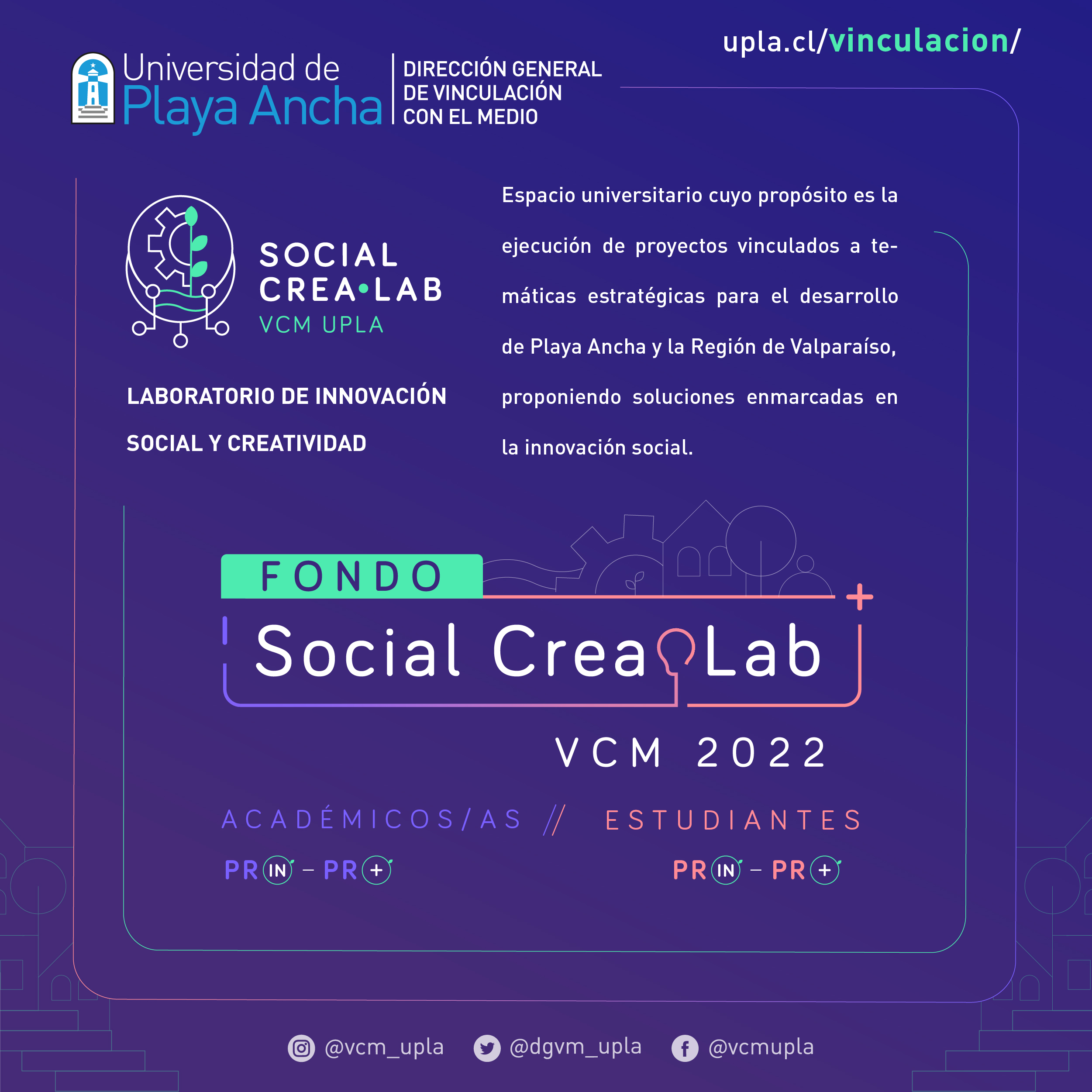 Vinculación con el Medio UPLA realiza campaña “Sala por Sala” para informar y orientar acerca de la postulación al Fondo Social CreaLab para proyectos de innovación social