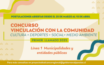 DGVM extiende la convocatoria al concurso “Vinculación con la Comunidad 8% FNDR 2025”, del Gobierno Regional de Valparaíso