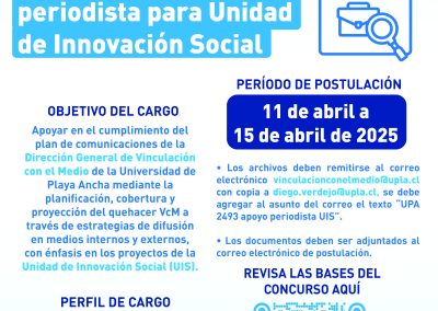 Convocatoria para periodista