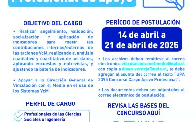 DGVM busca profesional de apoyo para indicadores