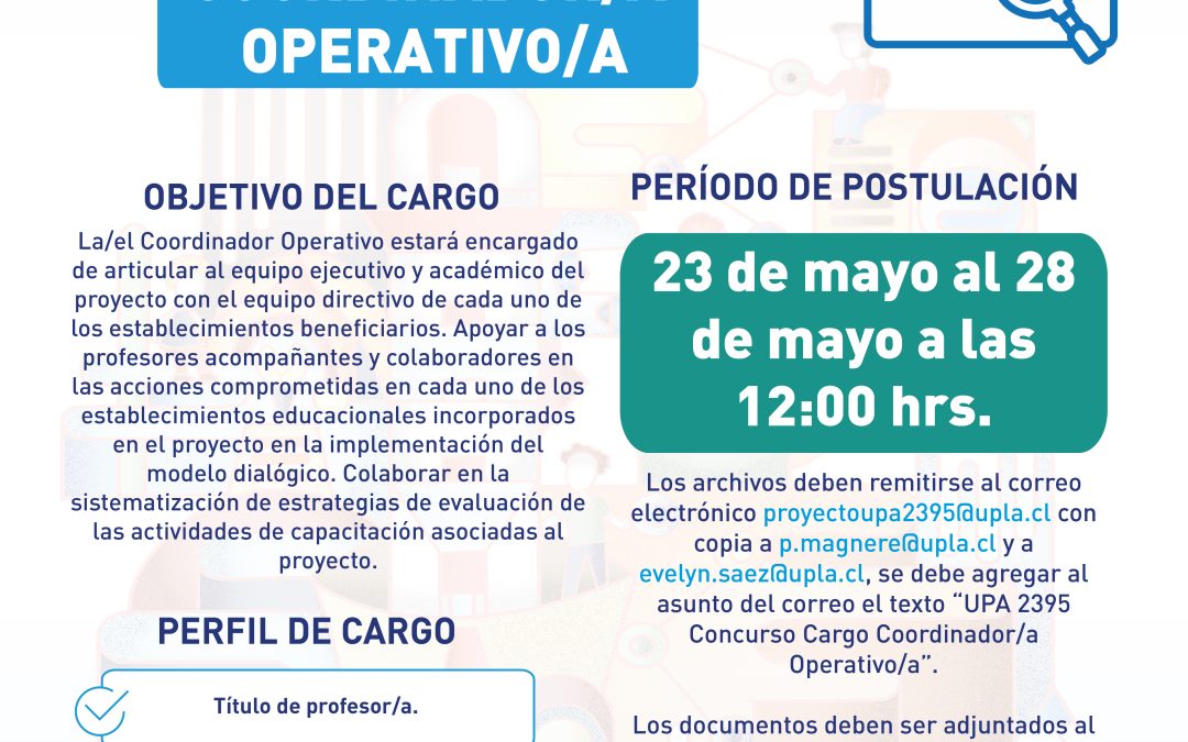 Concurso | Coordinador Operativo para proyecto UPA 2395