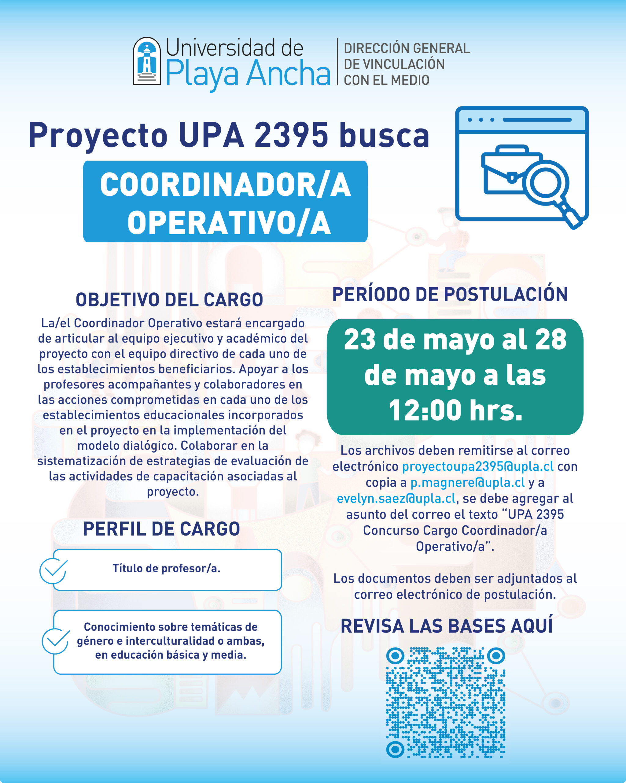 Concurso | Coordinador Operativo para proyecto UPA 2395